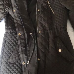 Olive green quilted coat